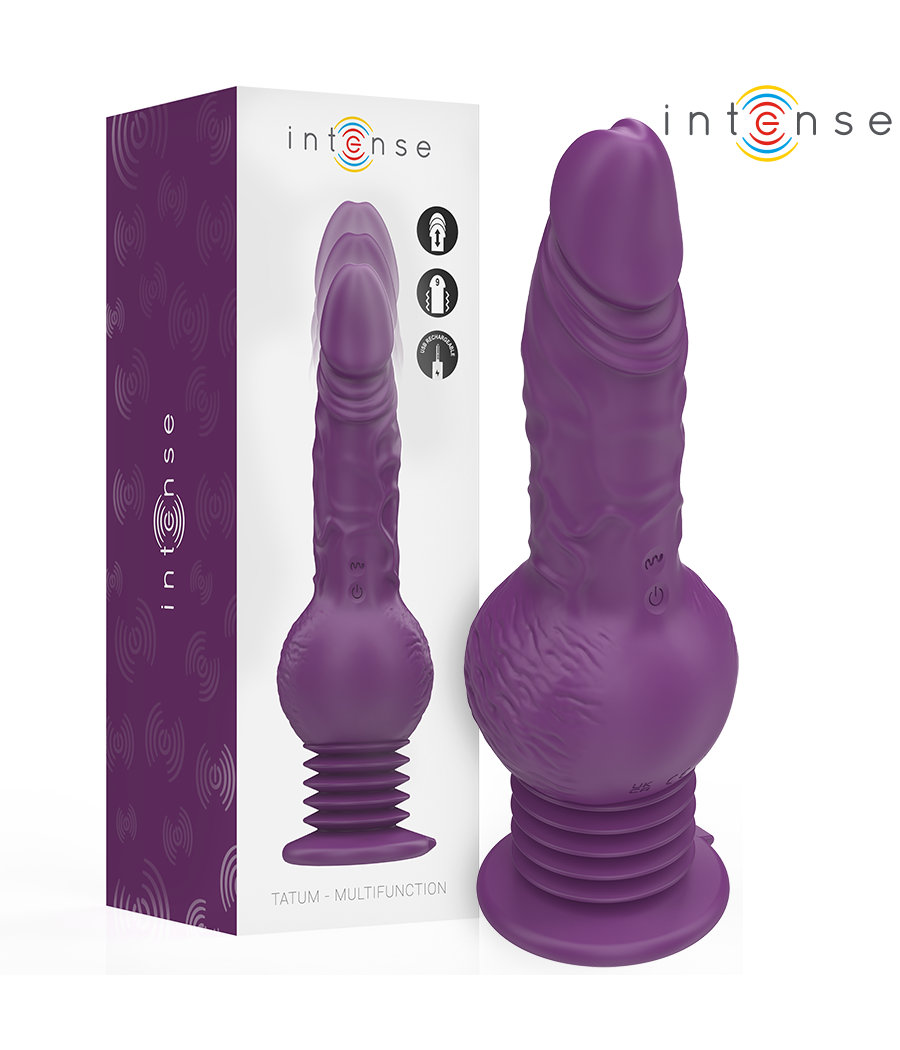 INTENSE - VIBRADOR MULTIFUNCIONAL TATUM COM VIBRAÇÃO PARA CIMA E PARA BAIXO 24 CM ROXO