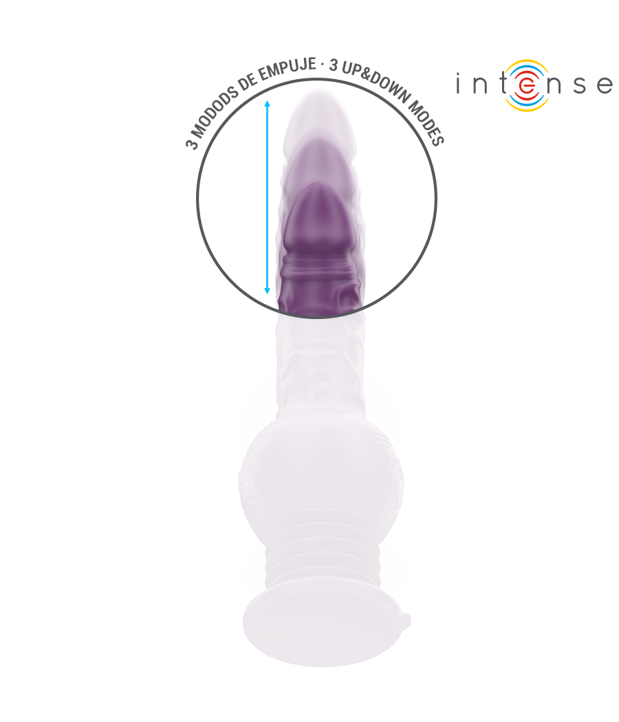 INTENSE - TATUM MULTIFUNKTIONSVIBRATOR MIT AUF- UND ABVIBRATION 24 CM LILA