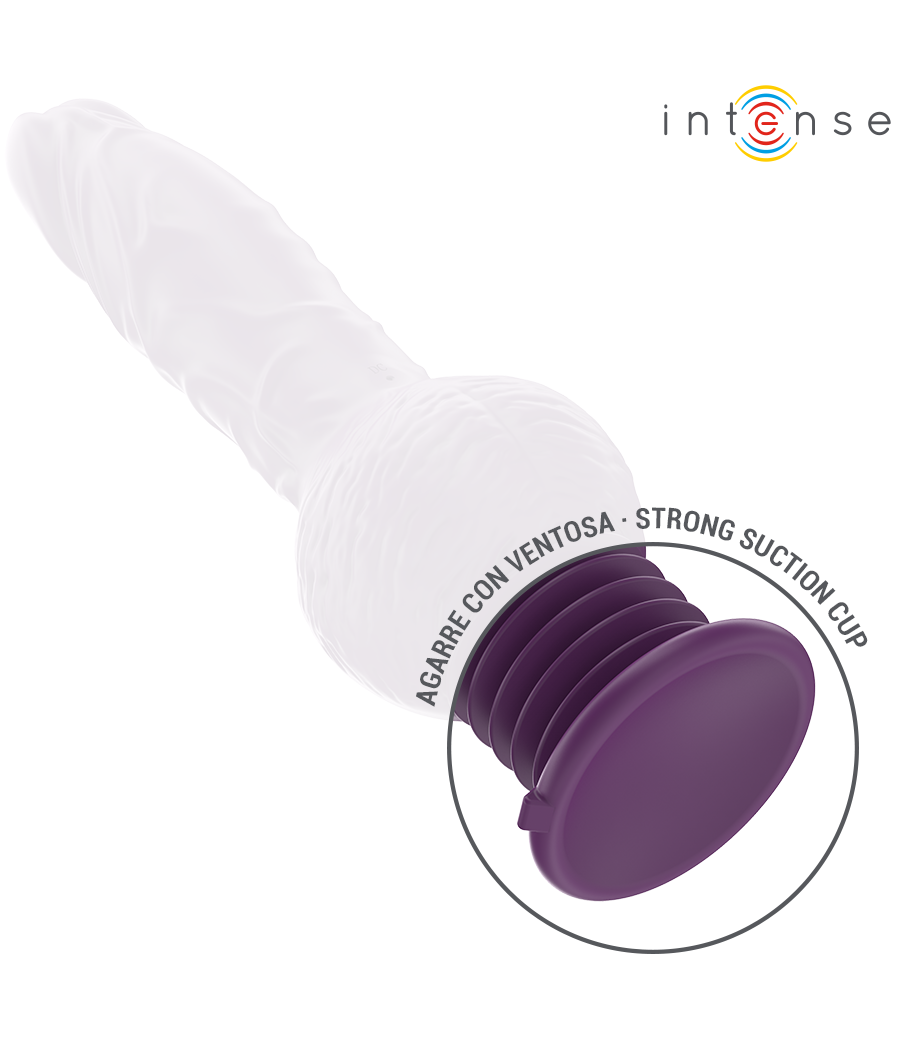 INTENSE - VIBRATORE MULTIFUNZIONE TATUM CON VIBRAZIONE SU E GIÙ 24 CM VIOLA