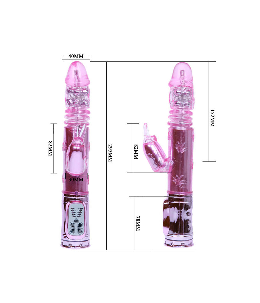 BAILE - THROBBING BUNNY ROTADOR RAMPANTE ROSA