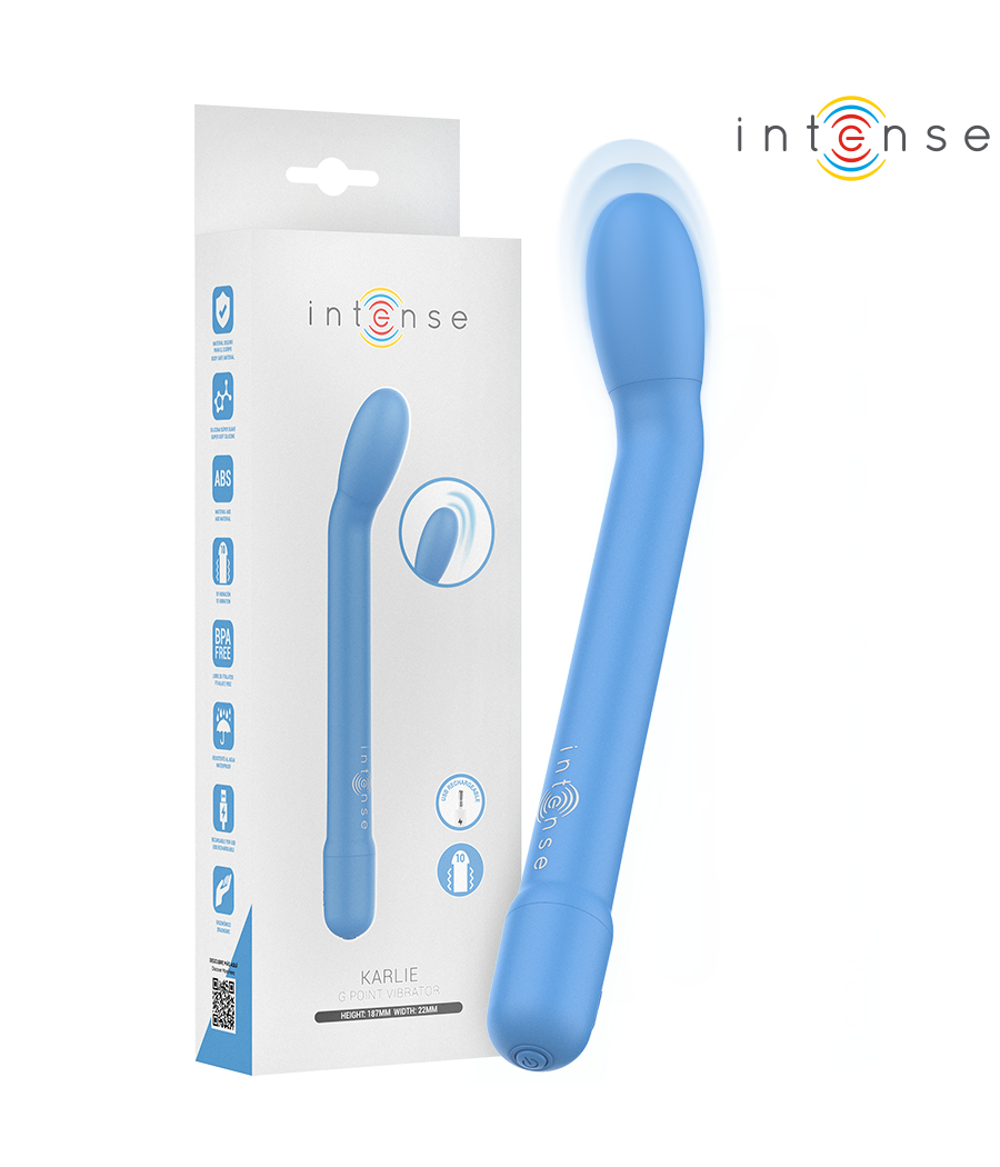 INTENSE - ESTIMULADOR DE PONTO G RECARREGÁVEL KARLIE AZUL
