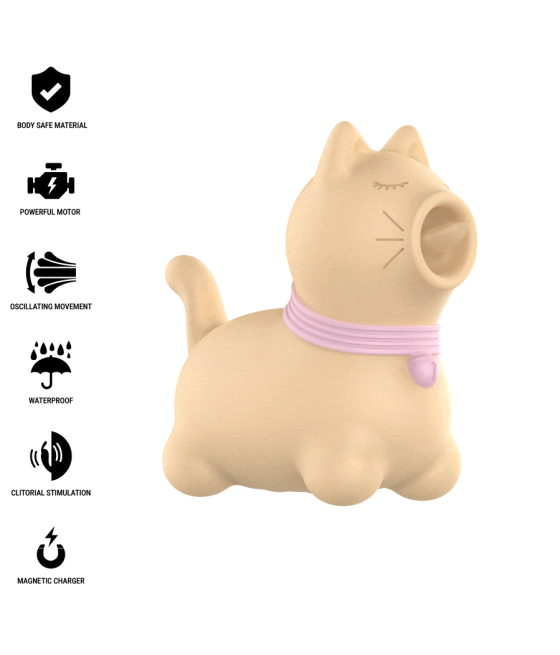 INTENSE - TOULOUSE STIMULATOR WITH 360º ROTATING TONGUE YELLOW