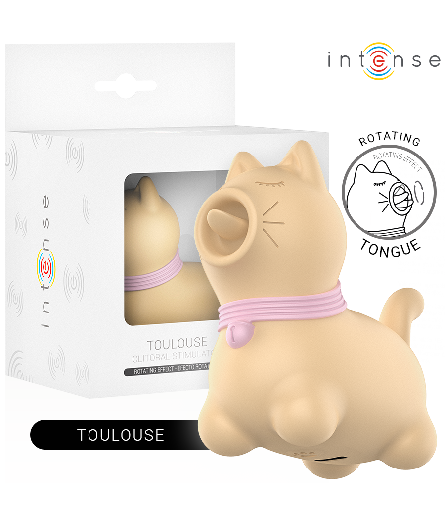 INTENSE - TOULOUSE STIMULATOR MIT 360º ROTIERENDER ZUNGE GELB