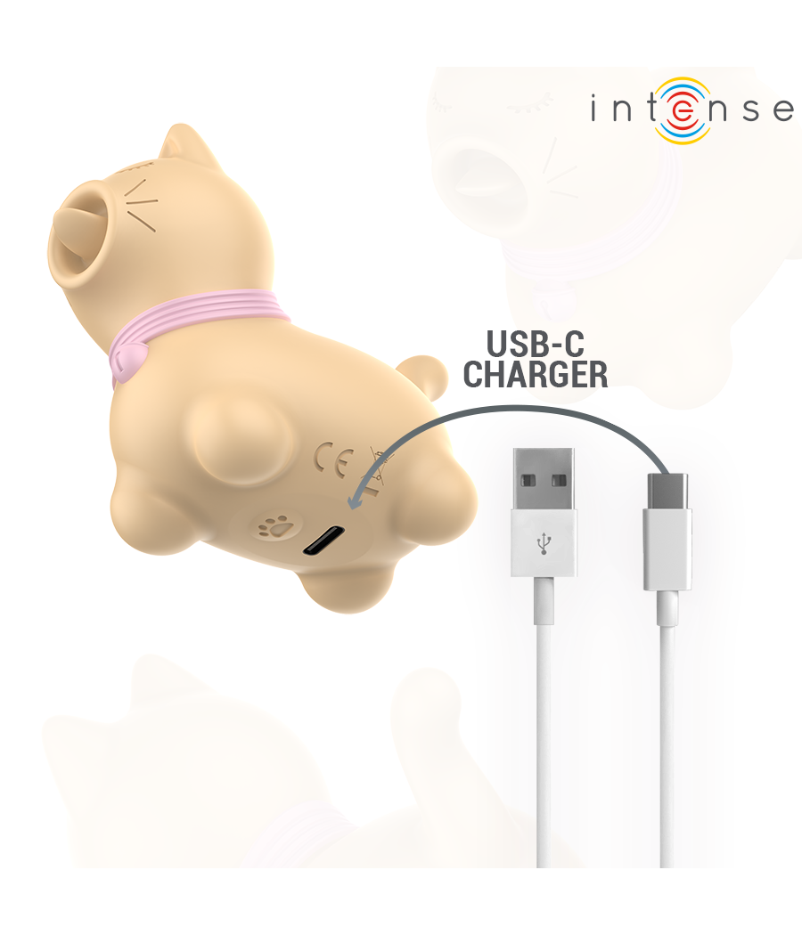 INTENSE - TOULOUSE STIMULATOR WITH 360º ROTATING TONGUE YELLOW