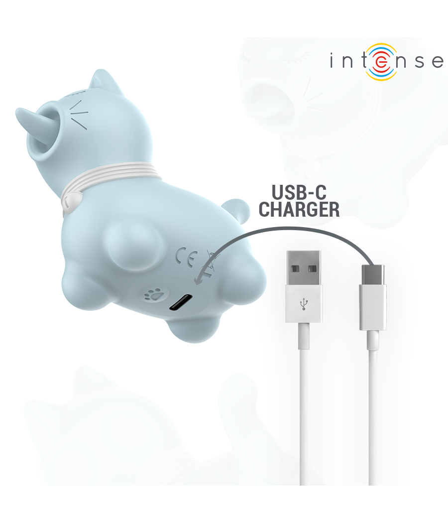INTENSE - STIMOLATORE DUCHESS CON LINGUA ROTANTE 360º BLU