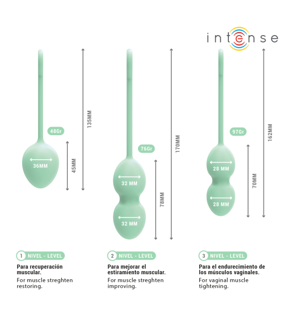 INTENSE - KIT CHARLI KEGEL BALL VERDE CLARO