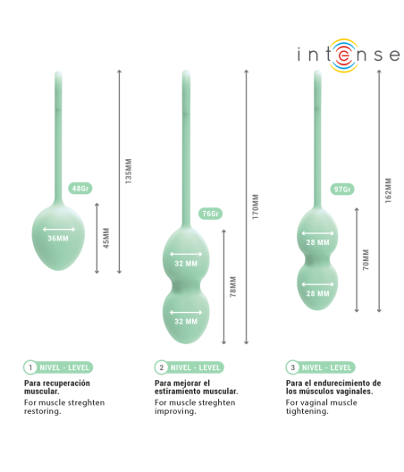 INTENSE - KIT CHARLI KEGEL BALL VERDE CLARO