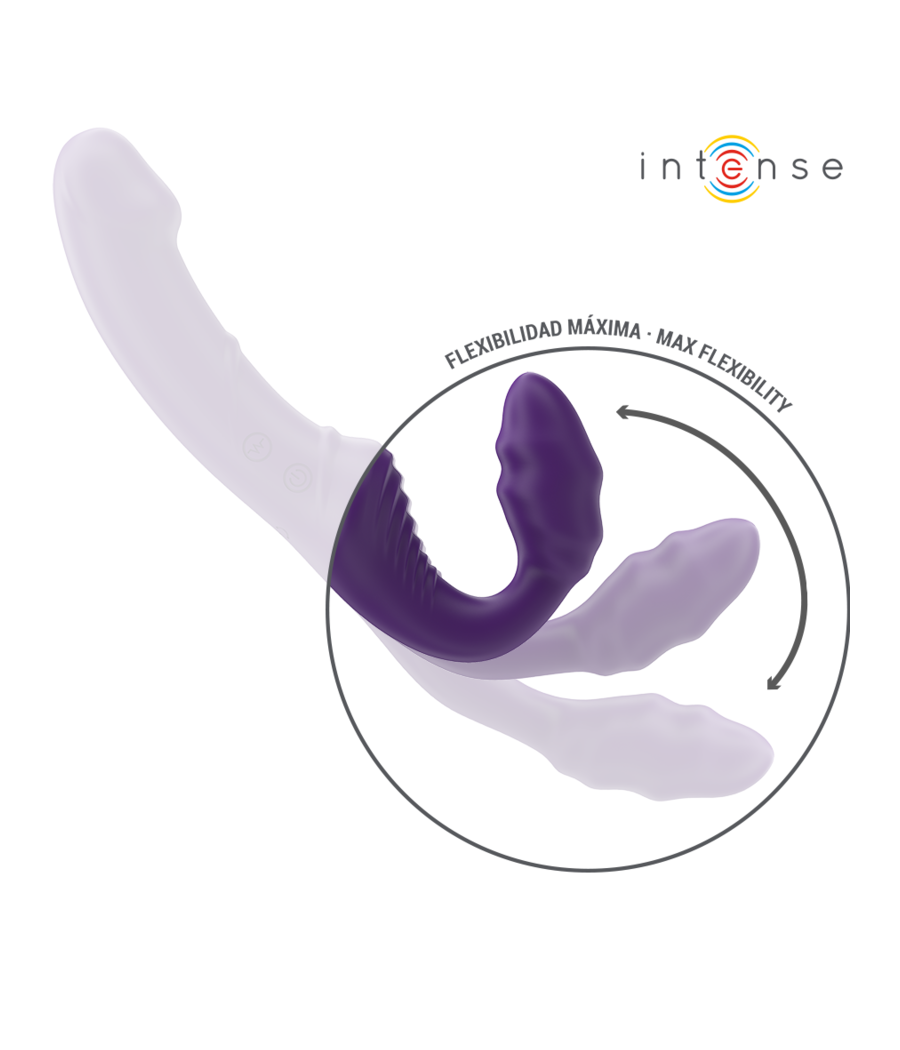 INTENSE - JILL DOUBLE VIBRATEUR 20 CM VIOLET TÉLÉCOMMANDE