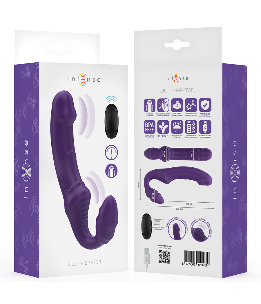 INTENSE - JILL DOPPELVIBRATOR 20 CM LILA FERNBEDIENUNG