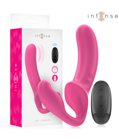 INTENSE - AMY DOPPIO VIBRATORE 20 CM ROSA TELECOMANDO