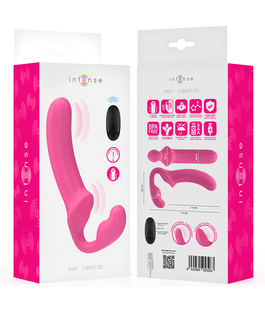 INTENSE - AMY DOPPELVIBRATOR 20 CM ROSA FERNBEDIENUNG