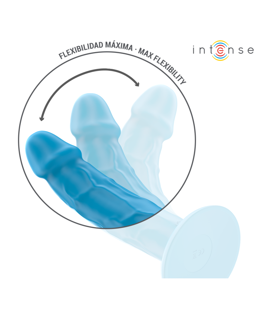 INTENSE - PHOEBE VIBRADOR REALÍSTICO 10 VIBRACIONES AZUL CONTROL REMOTO