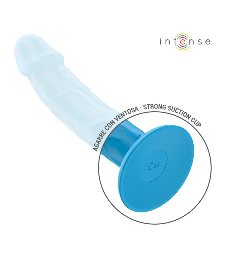INTENSE - PHOEBE VIBRADOR REALÍSTICO 10 VIBRACIONES AZUL CONTROL REMOTO