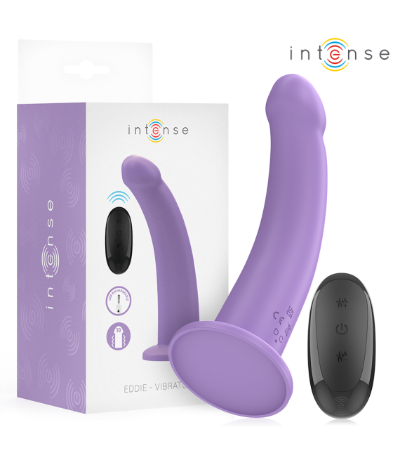 INTENSE - EDDIE VIBRADOR 17,5 CM 10 VIBRACIONES MORADO CONTROL REMOTO