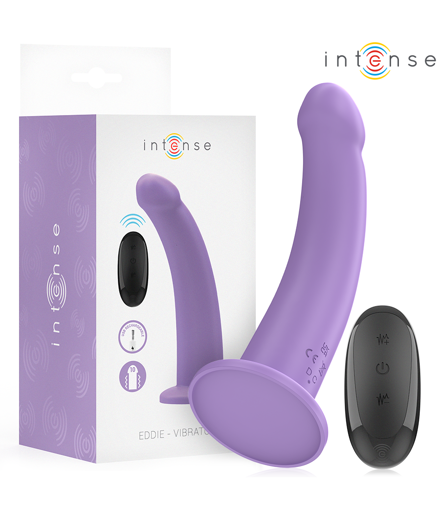 INTENSE - EDDIE VIBRATEUR 17,5 CM 10 VIBRATIONS VIOLET TÉLÉCOMMANDE