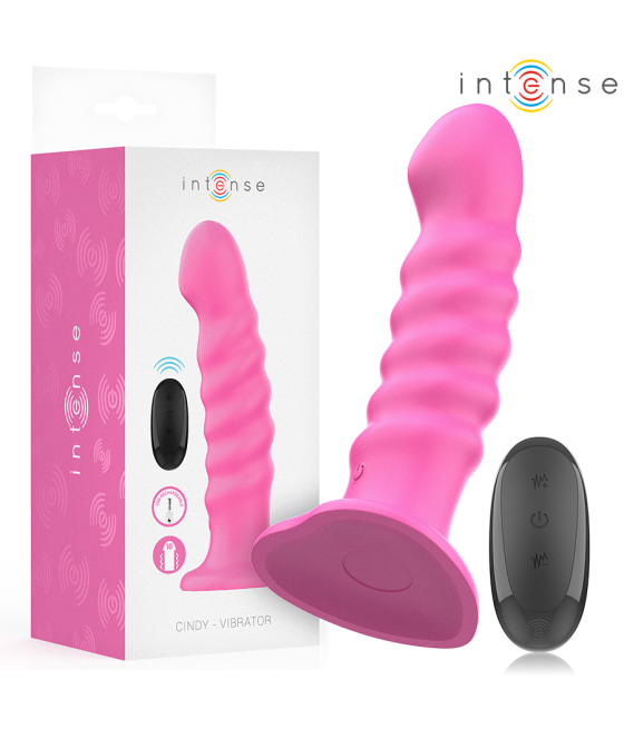 INTENSE - CINDY VIBRATOR GRÖSSE L SPIRALENDESIGN 10 VIBRATIONEN ROSA FERNBEDIENUNG