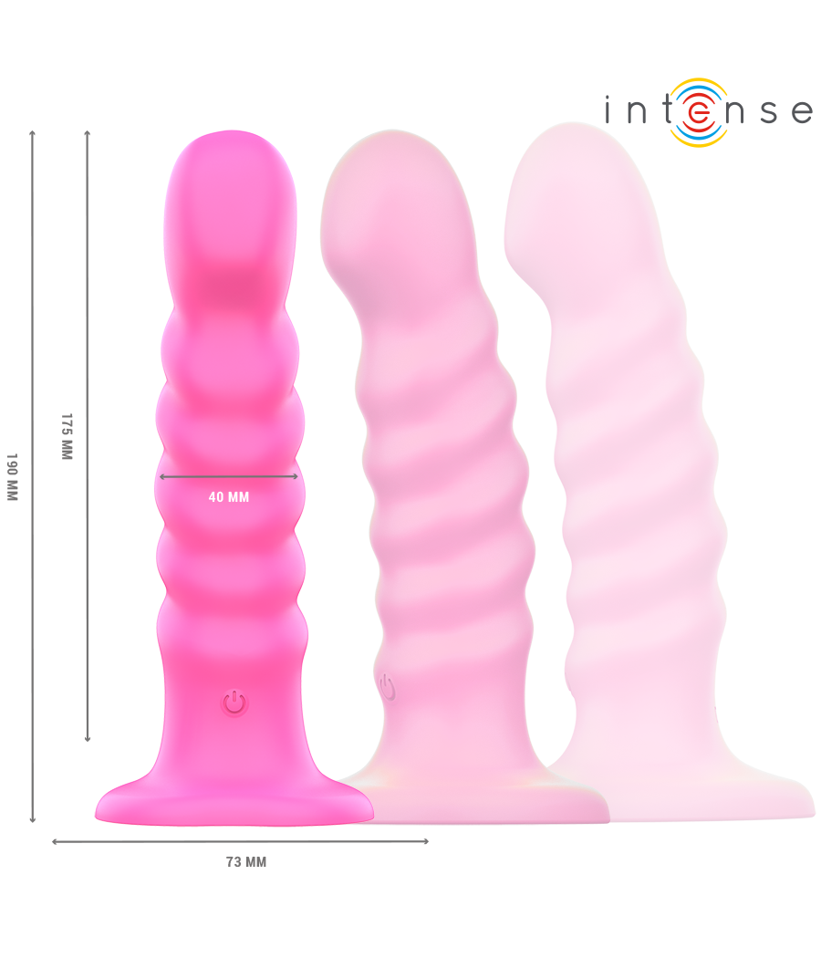 INTENSE - VIBRATORE CINDY TAGLIA L DESIGN A SPIRALE 10 VIBRAZIONI ROSA TELECOMANDO
