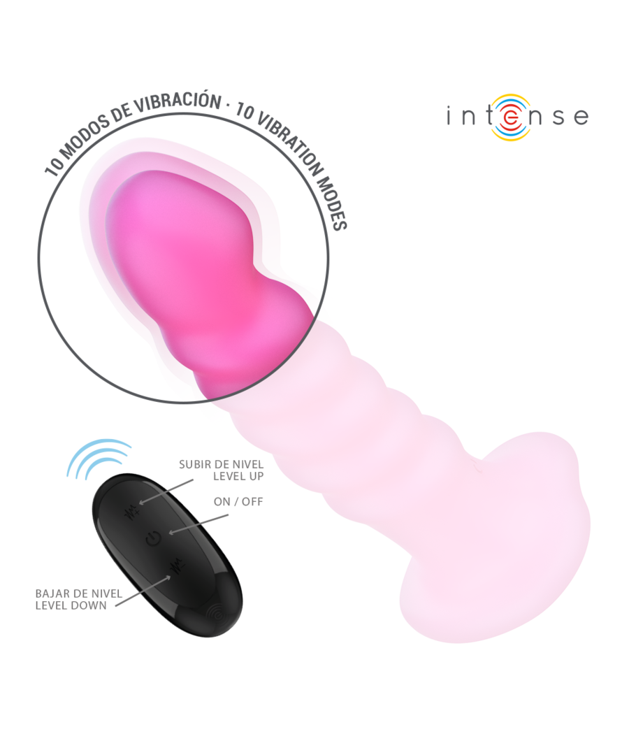 INTENSE - CINDY VIBRATOR GRÖSSE L SPIRALENDESIGN 10 VIBRATIONEN ROSA FERNBEDIENUNG