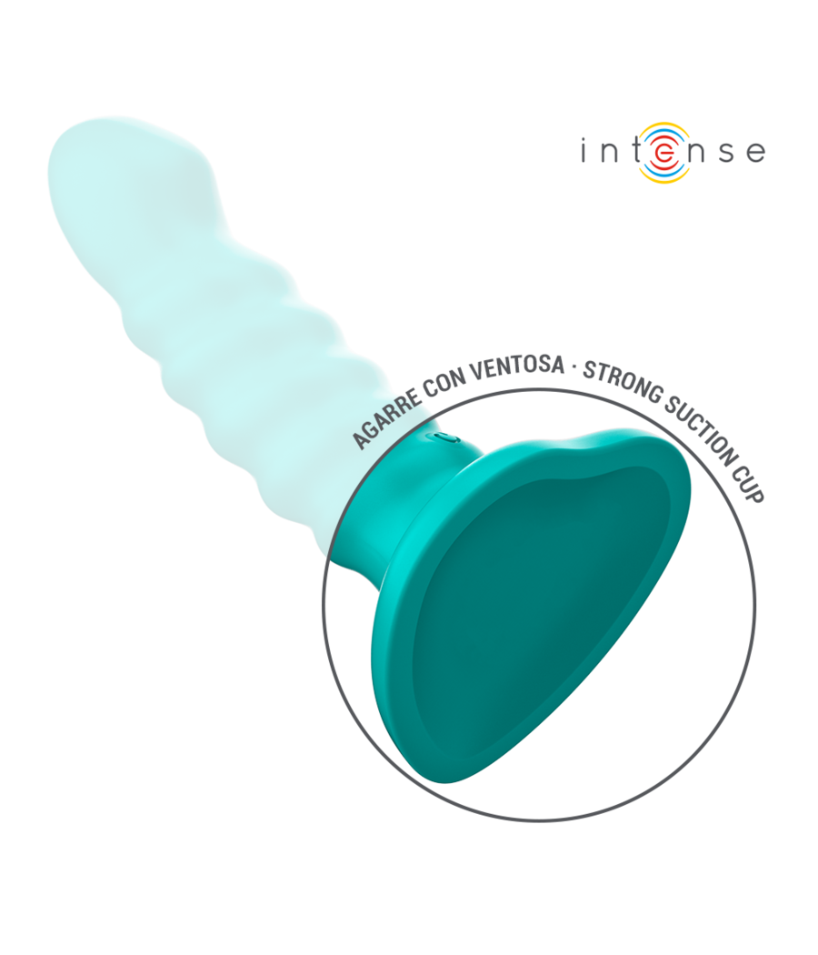 INTENSE - BUFFY VIBRATOR SIZE S SPIRAL DESIGN 10 VIBRATIONS BLUE REMOTE CONTROL