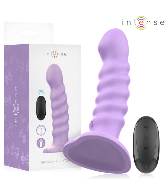 INTENSE - BRENDA VIBRATOR GRÖSSE M SPIRALENDESIGN 10 VIBRATIONEN LILA FERNBEDIENUNG