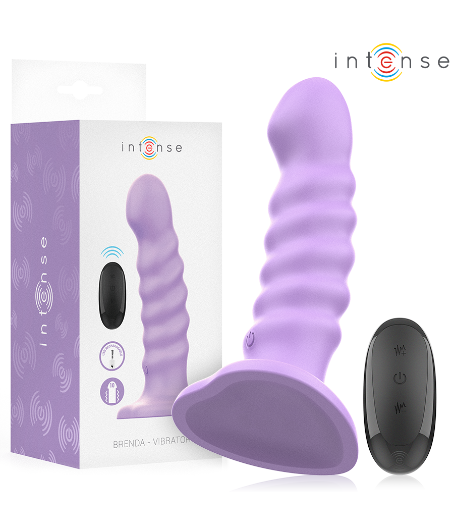 INTENSE - BRENDA VIBRATEUR TAILLE M DESIGN SPIRALE 10 VIBRATIONS VIOLET TÉLÉCOMMANDE