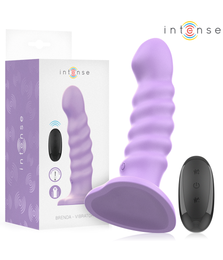 INTENSE - BRENDA VIBRATEUR TAILLE M DESIGN SPIRALE 10 VIBRATIONS VIOLET TÉLÉCOMMANDE