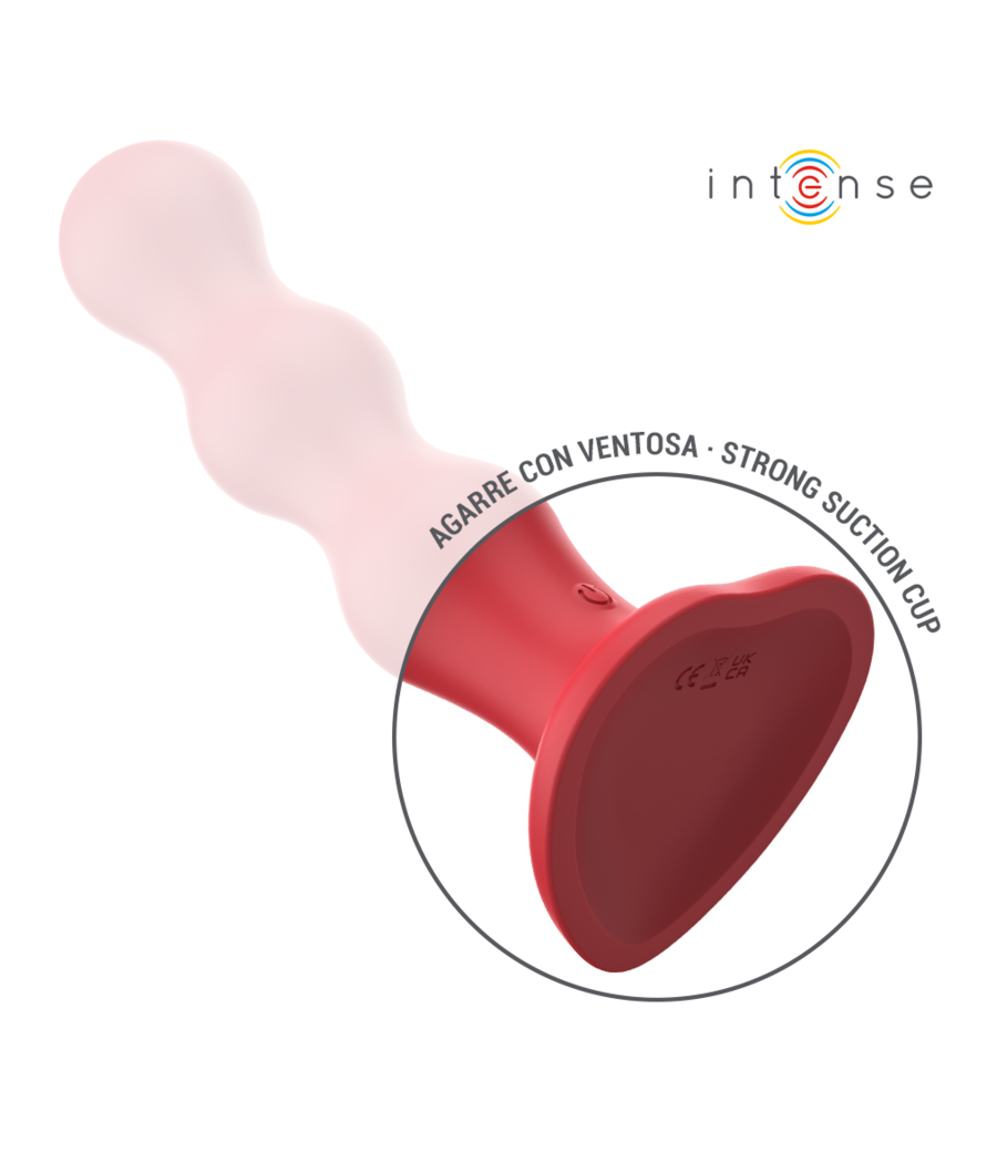 INTENSE - CODY VIBRATOR WITH SUCTION CUP RED REMOTE CONTROL