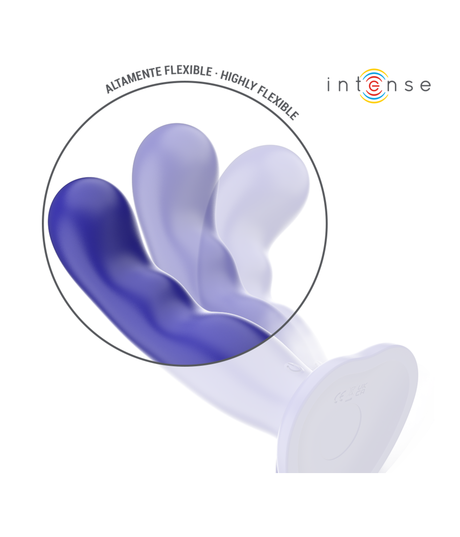 INTENSE - SHORTY VIBRATEUR AVEC VENTOUSE TÉLÉCOMMANDE BLEUE