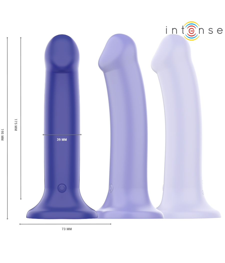 INTENSE - VICTORIA VIBRATOR MIT SAUGNAPF 10 VIBRATIONEN DUNKELBLAU FERNBEDIENUNG