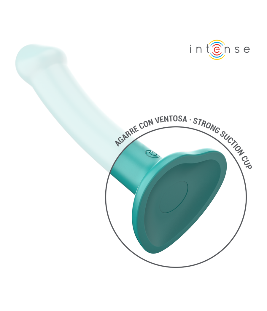 INTENSE - KATIE VIBRATOR WITH SUCTION CUP 10 VIBRATIONS BLUE REMOTE CONTROL