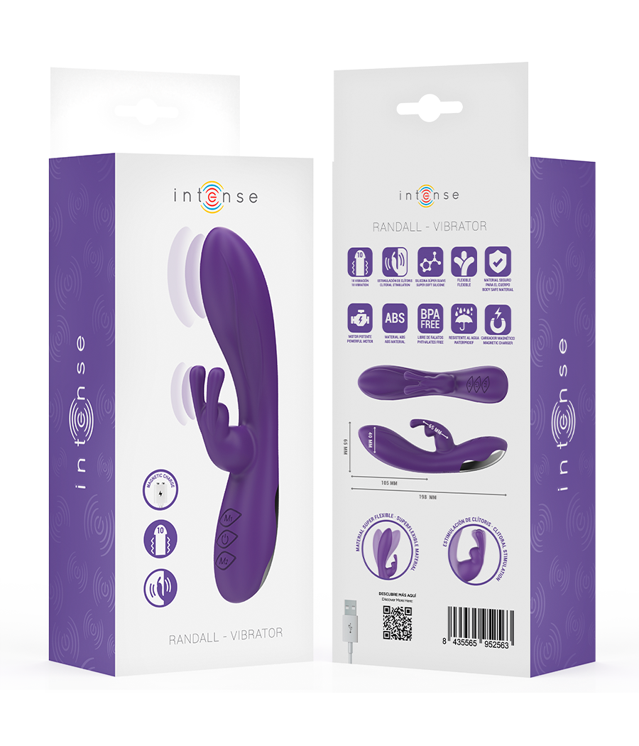 INTENSE - RANDALL VIBRADOR RABBIT 10 VIBRACIONES MORADO