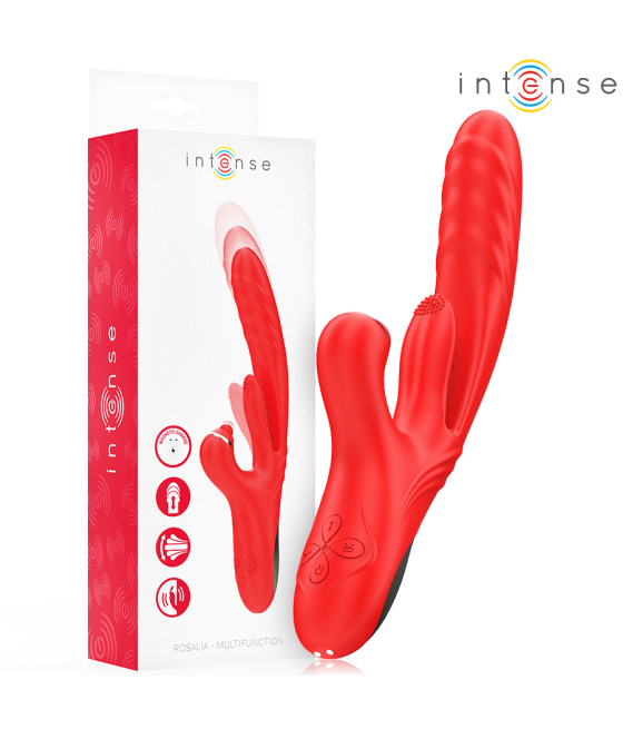 INTENSE - ROSALIA MULTIFUNKTIONSVIBRATOR 3 IN 1 ROT