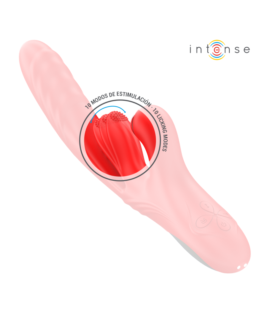 INTENSE - ROSALIA VIBRADOR MULTIFUNCIÓN 3 EN 1 ROJO