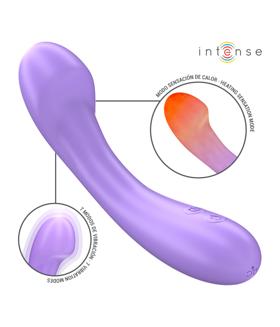 INTENSE - BECKY VIBRATEUR 19 CM CHAUFFANT 7 VIBRATIONS VIOLET
