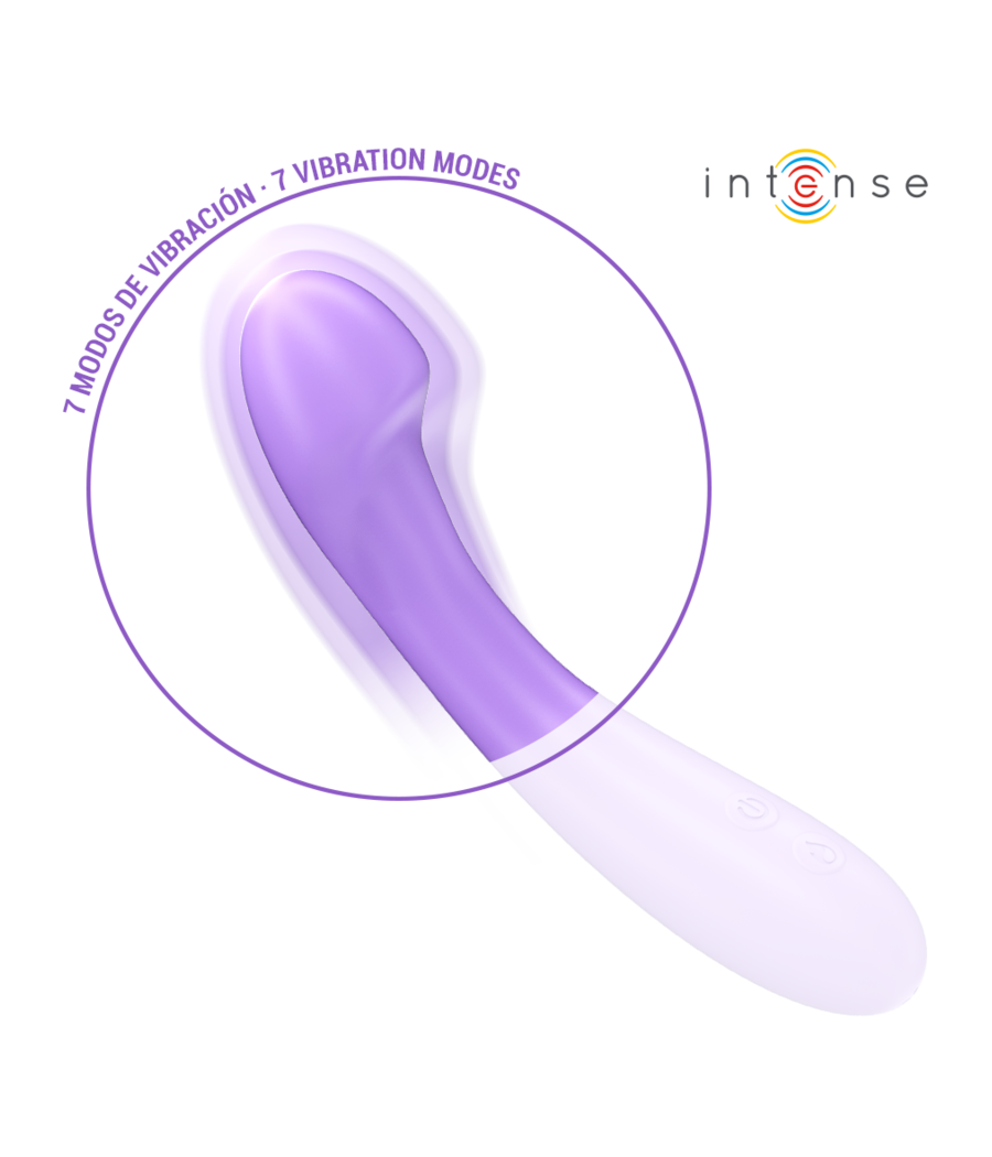 INTENSE - VIBRADOR BECKY 19 CM AQUECÍVEL 7 VIBRAÇÕES ROXO