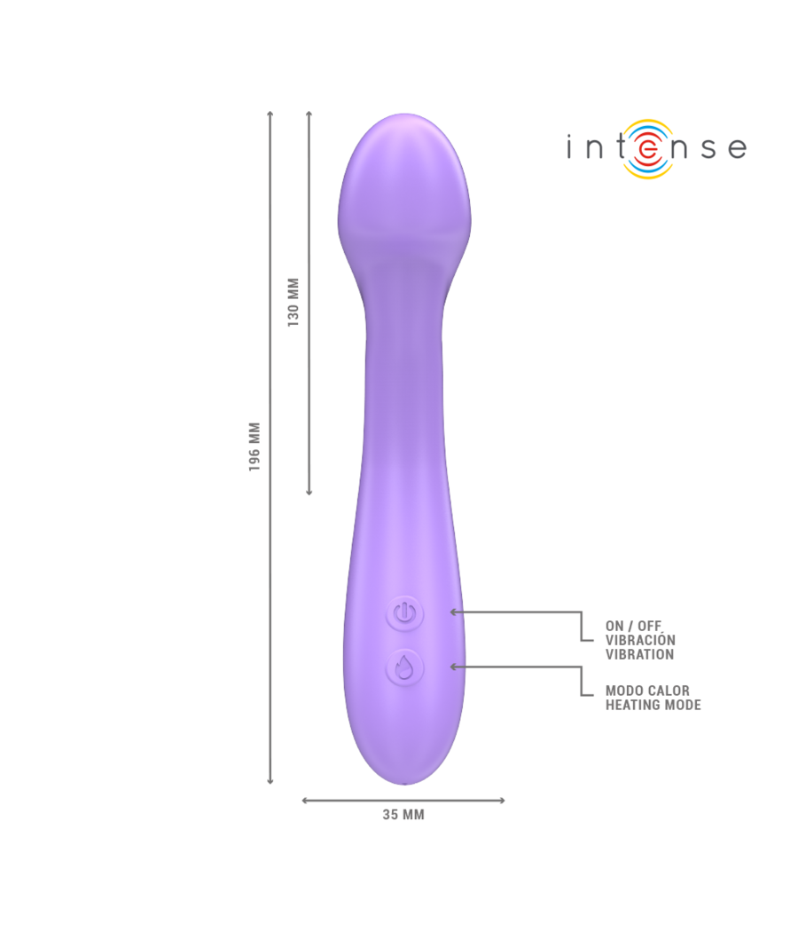 INTENSE - BECKY VIBRATEUR 19 CM CHAUFFANT 7 VIBRATIONS VIOLET