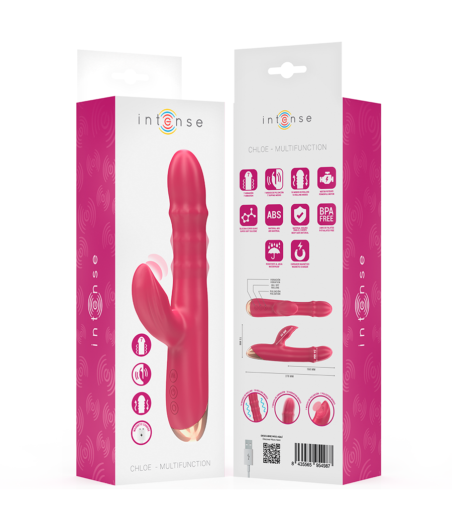 INTENSE - CHLOE MULTIFUNKTIONSVIBRATOR 3 IN 1 ROT