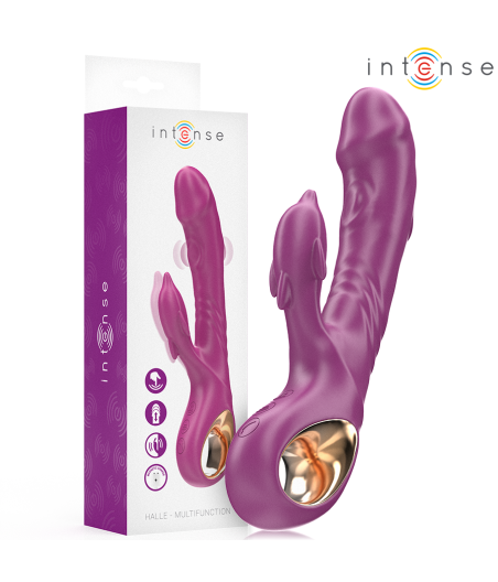 INTENSE - HALLE VIBRATEUR MULTIFONCTION AVEC LANGUE STIMULANTE DAUPHIN VIOLET