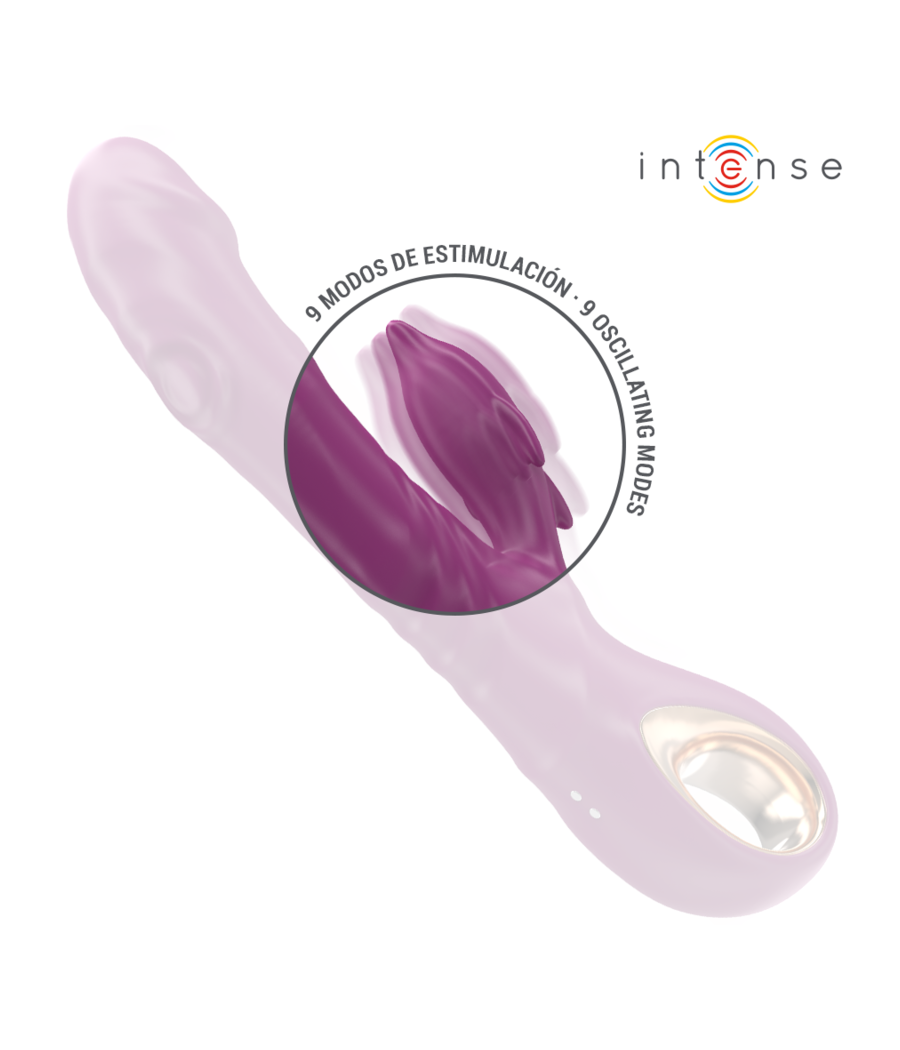INTENSE - HALLE VIBRATEUR MULTIFONCTION AVEC LANGUE STIMULANTE DAUPHIN VIOLET
