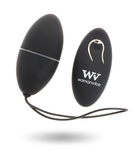 WOMANVIBE - ALSAN EGG REMOTE CONTROL BLACK SILICONE BLACK