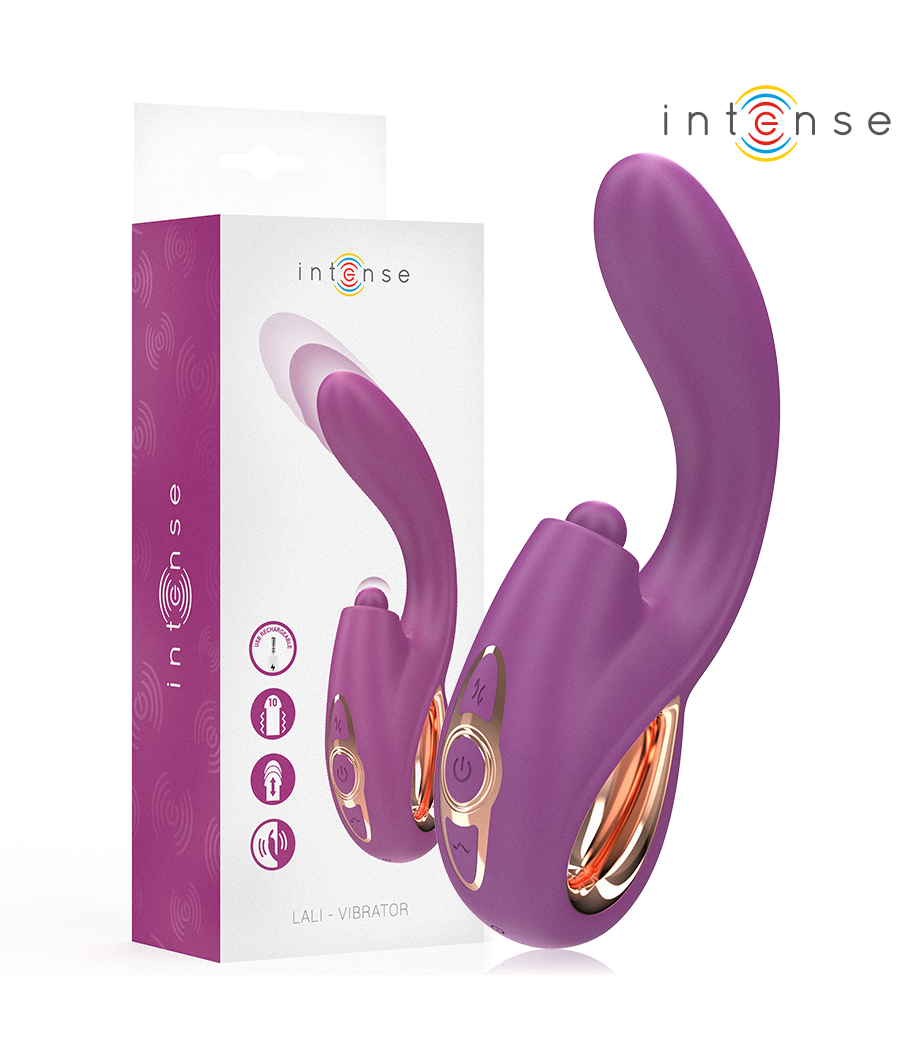 INTENSE - LALI VIBRATORE MULTIFUNZIONE PUNTO G TAPPING & THRUST & VIBRATION VIOLA