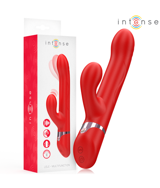 INTENSE - LELE MULTIFUNKTIONSVIBRATOR ROTIEREND & OSZILLATION & STIMULATION ROT