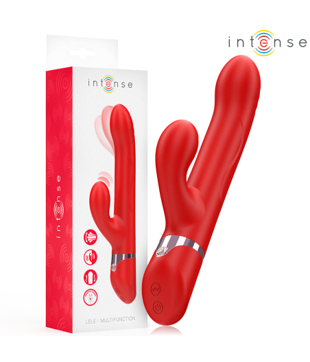 INTENSE - LELE VIBRADOR MULTIFUNCIÓN ROTATORIO & OSCILACIÓN & ESTIMULACIÓN ROJO