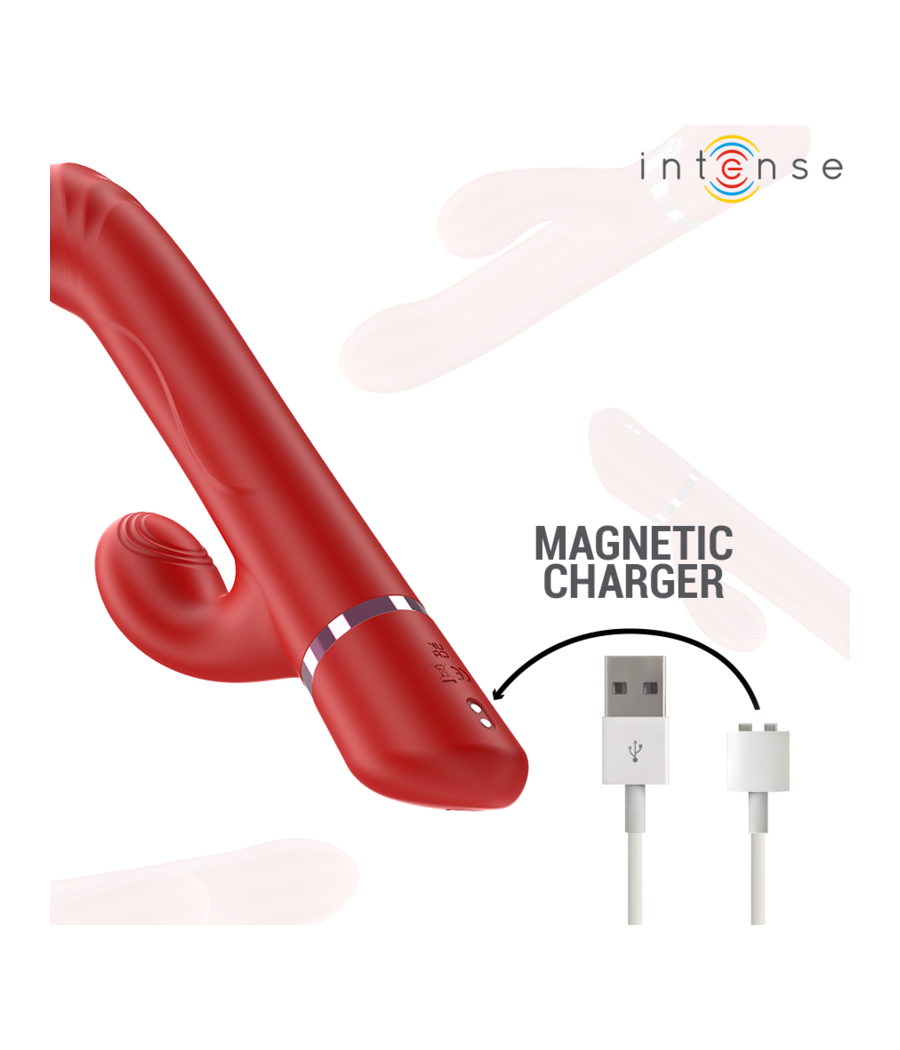 INTENSE - LELE MULTIFUNKTIONSVIBRATOR ROTIEREND & OSZILLATION & STIMULATION ROT