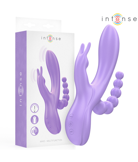 INTENSE - MIKO TRIPLE VIBRATEUR LAPIN & STIMULATEUR & ANAL 7 VIBRATIONS VIOLET