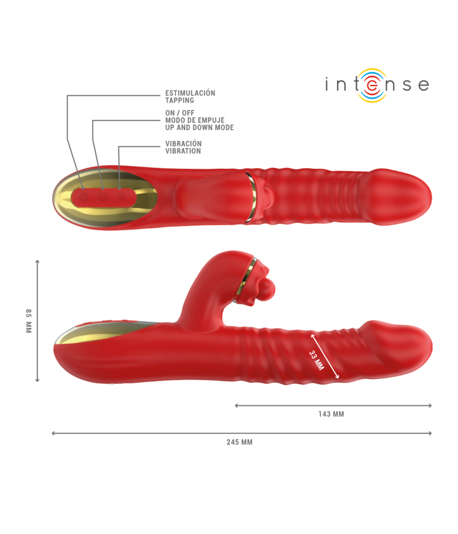 INTENSE - THALIA VIBRACIÓN & EMPUJE & ESTIMULACIÓN ROJO