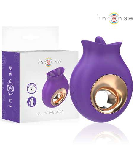INTENSE - STIMOLATORE CLITORIDEO TULI 9 VIBRAZIONI E 9 OSCILLAZIONI VIOLA