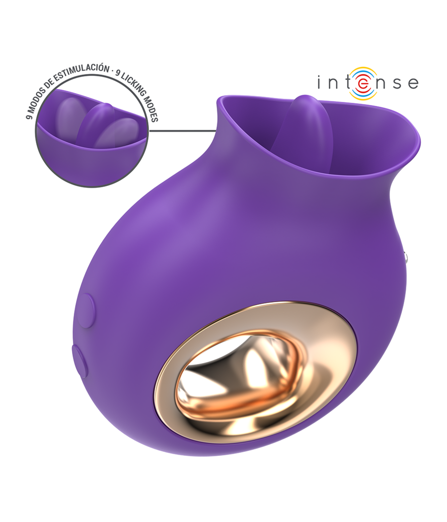INTENSE - STIMOLATORE CLITORIDEO TULI 9 VIBRAZIONI E 9 OSCILLAZIONI VIOLA