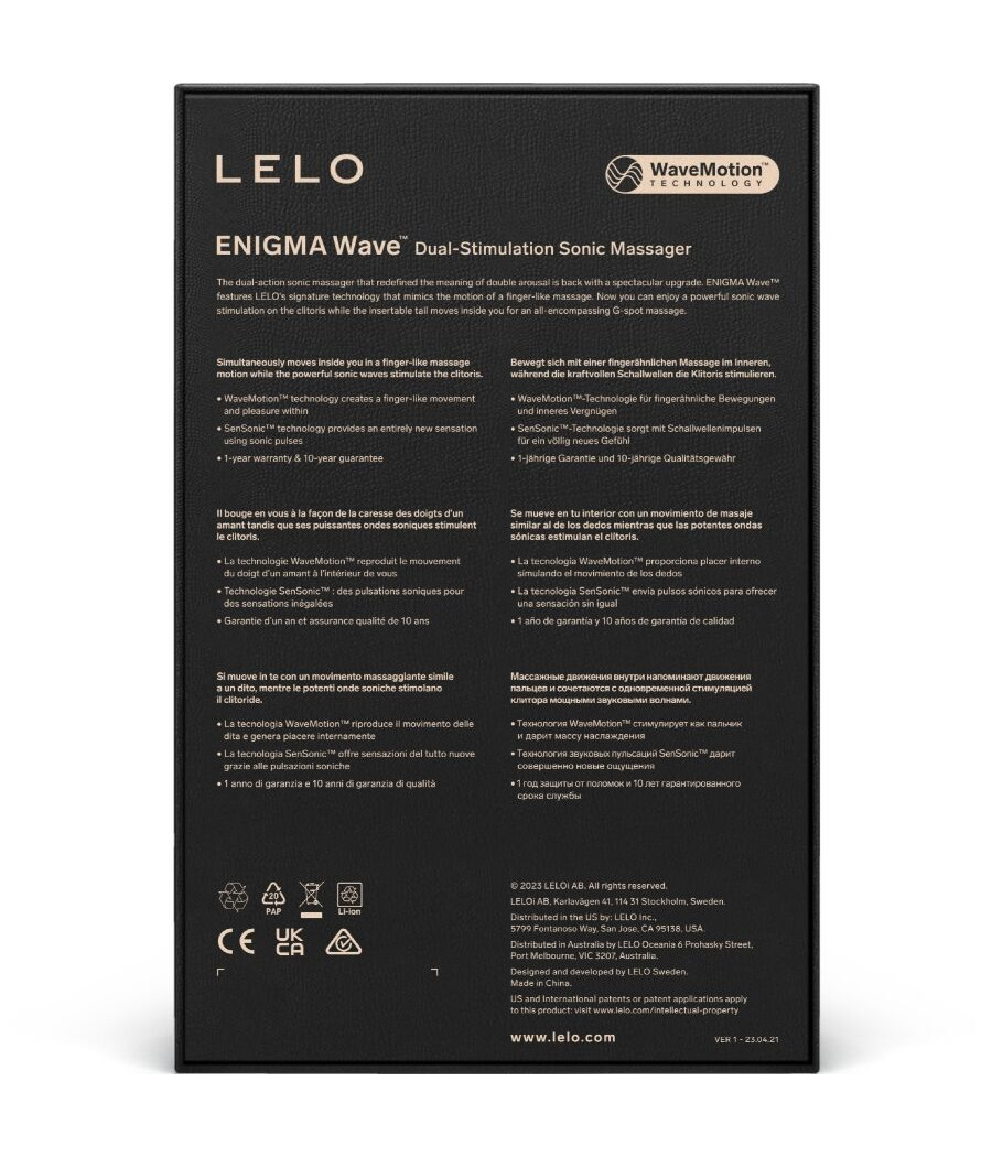 LELO - ENIGMA WAVE MASSEUR TRIPLE VIBRATION CYBER PURPLE