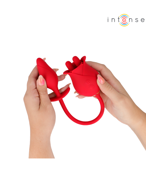 INTENSE - MELANIE DOUBLE CLITORIS STIMULATOR WITH ZIGZAG TONGUE